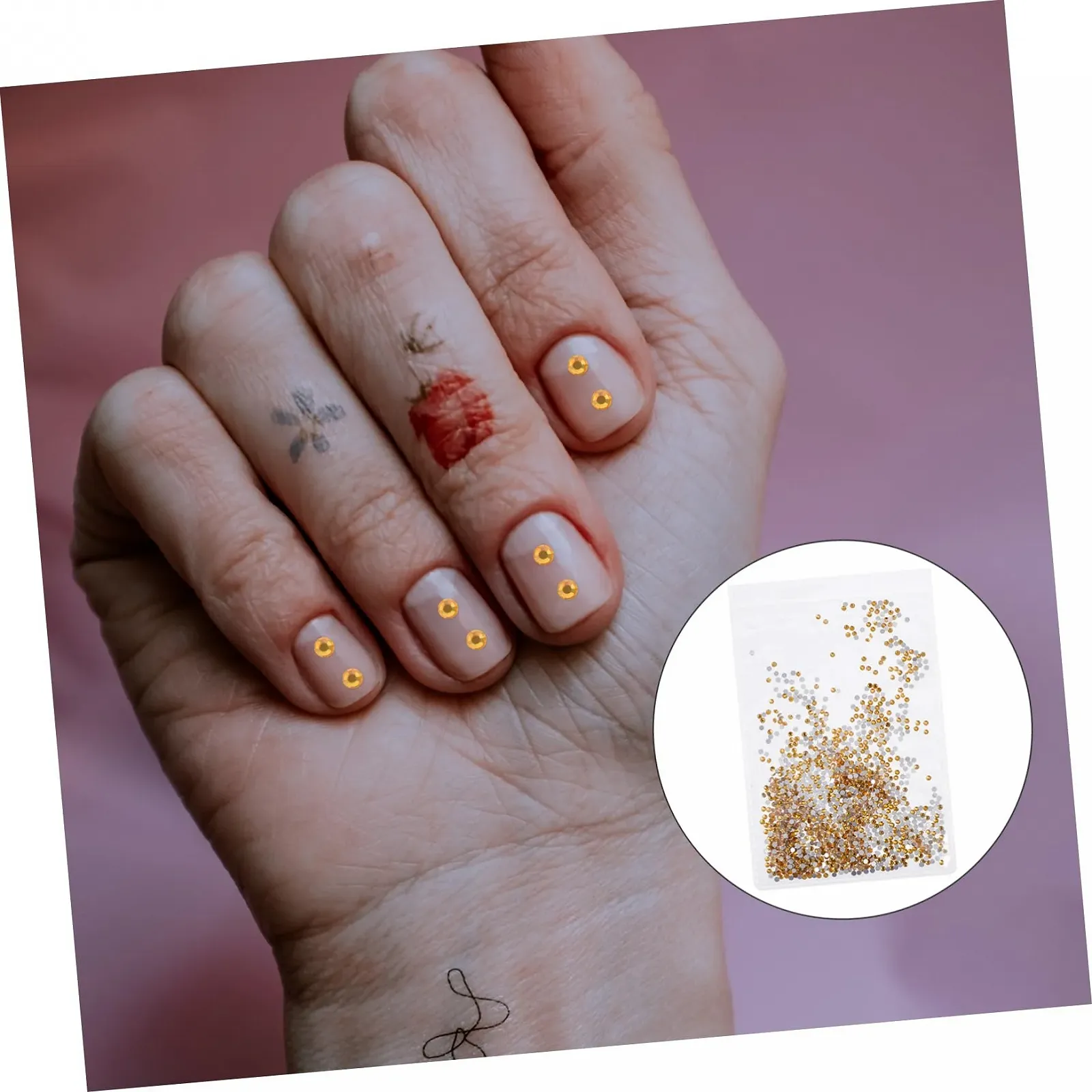 Стразы FRCOLOR Стекло для маникюра, 2 шт., фото №3