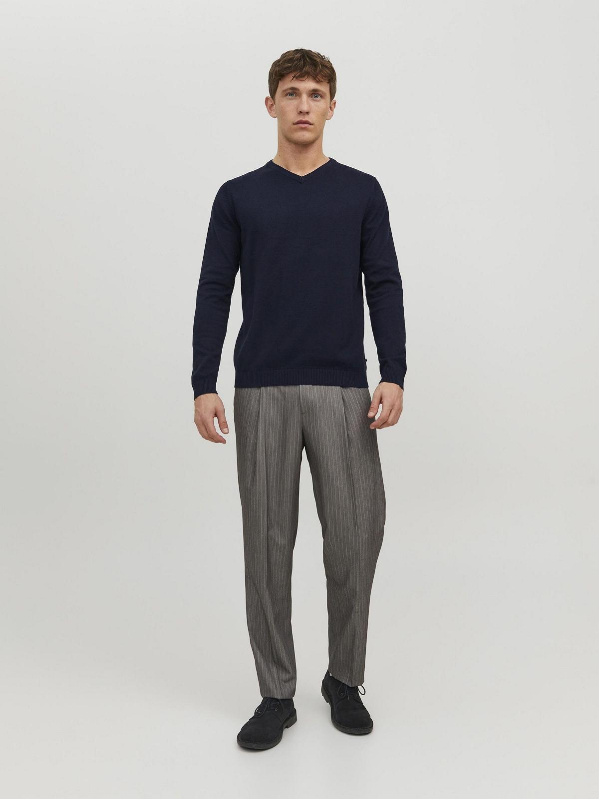 Джемпер з V-подібним вирізом JACK & JONES Чоловічий Трикотажний, фото №7