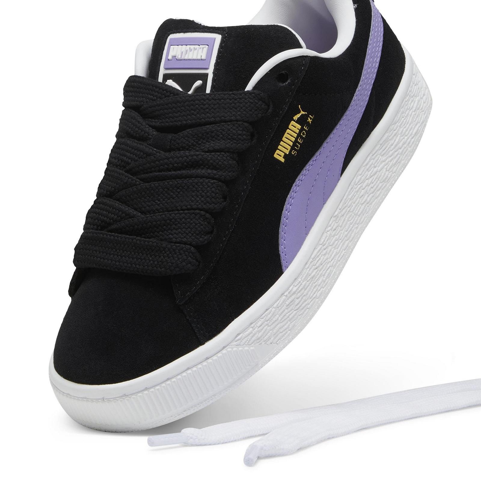 Кеди PUMA Suede XL 395205 27 Чорний Лавандовий Сигнал, фото №6