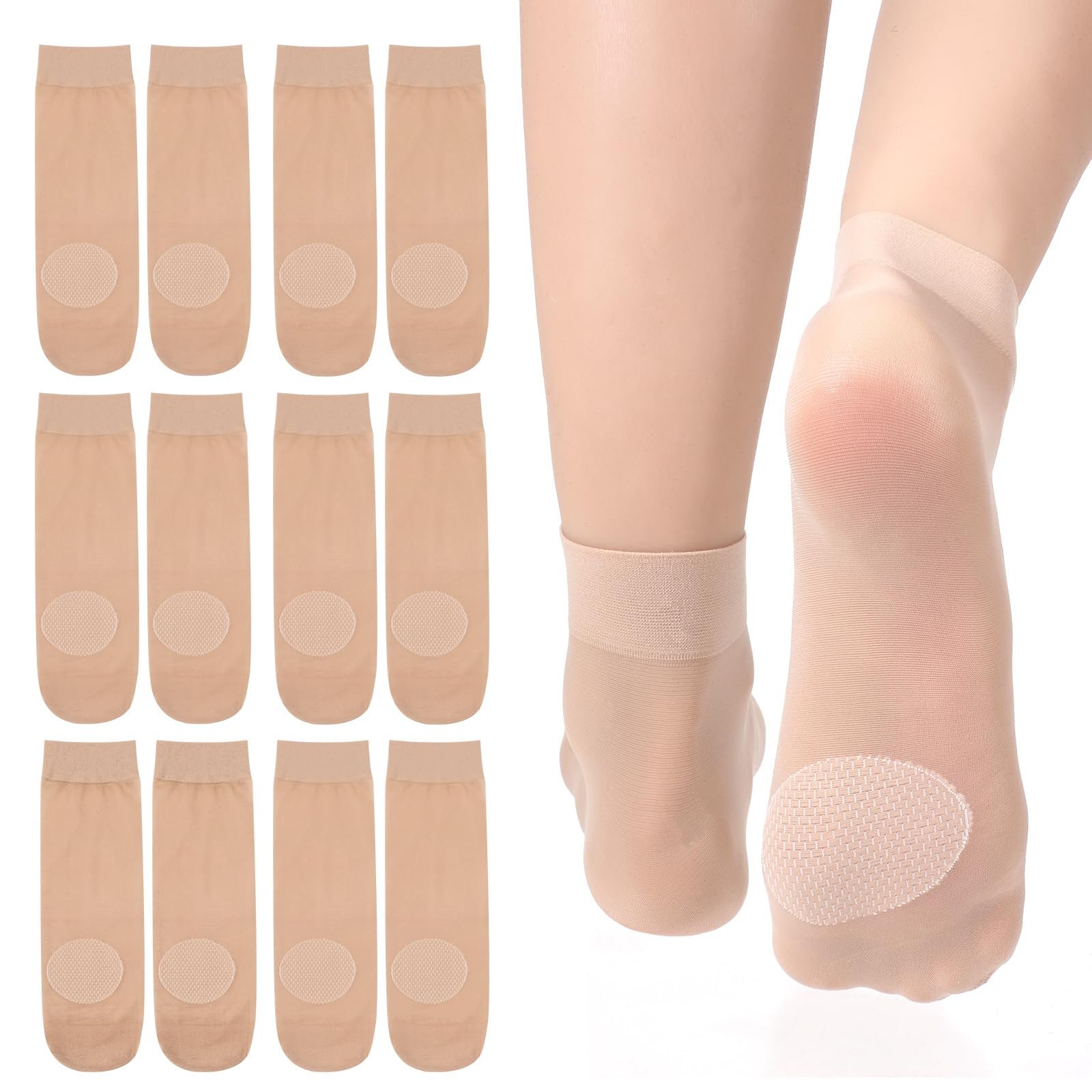 Носки Женские Нейлоновые Прозрачные с кружевом, 12 пар, фото №1