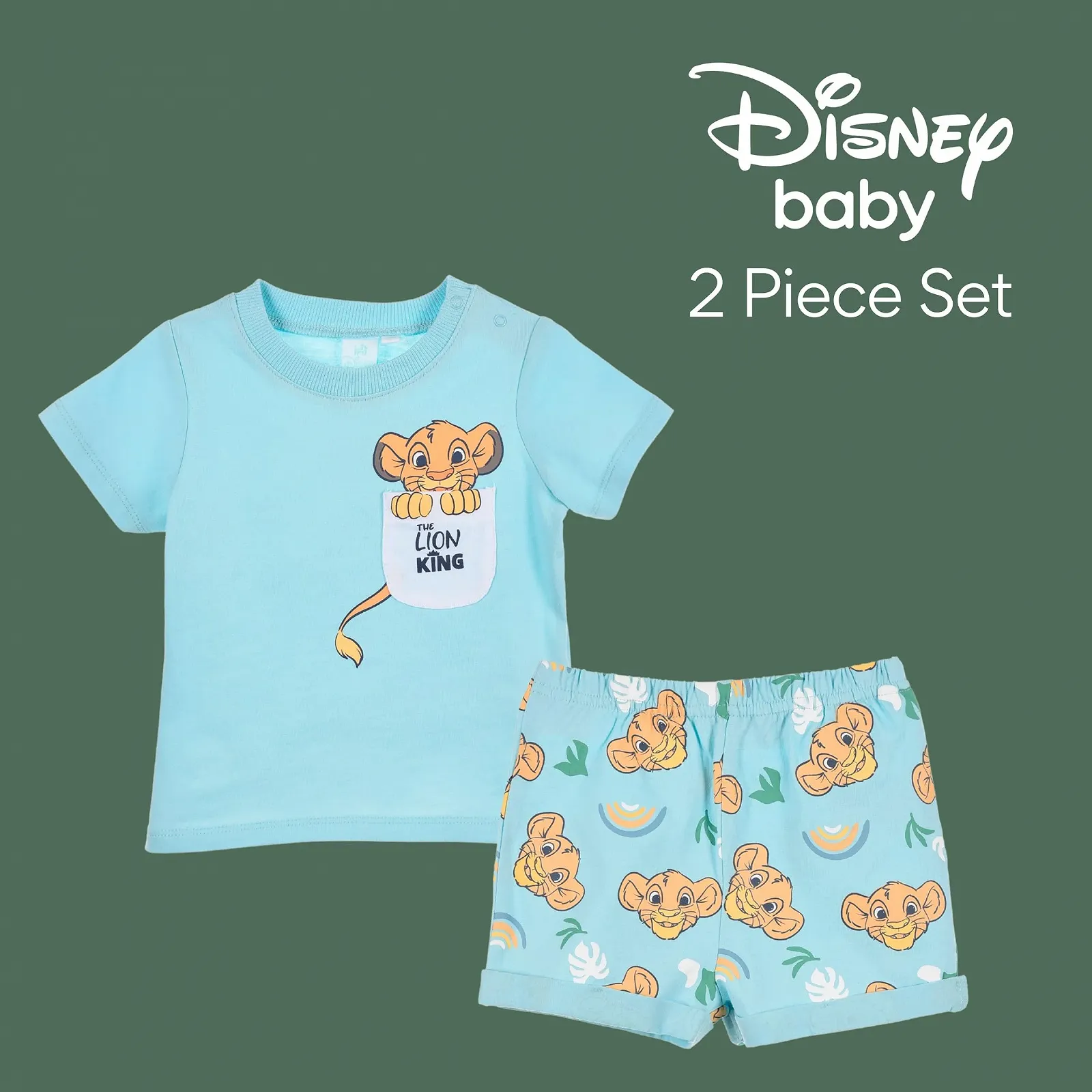 Комплект (футболка та шорти) Disney The Lion King для малюків, піжама з м'якої бавовни, 2 предмети, фото №3