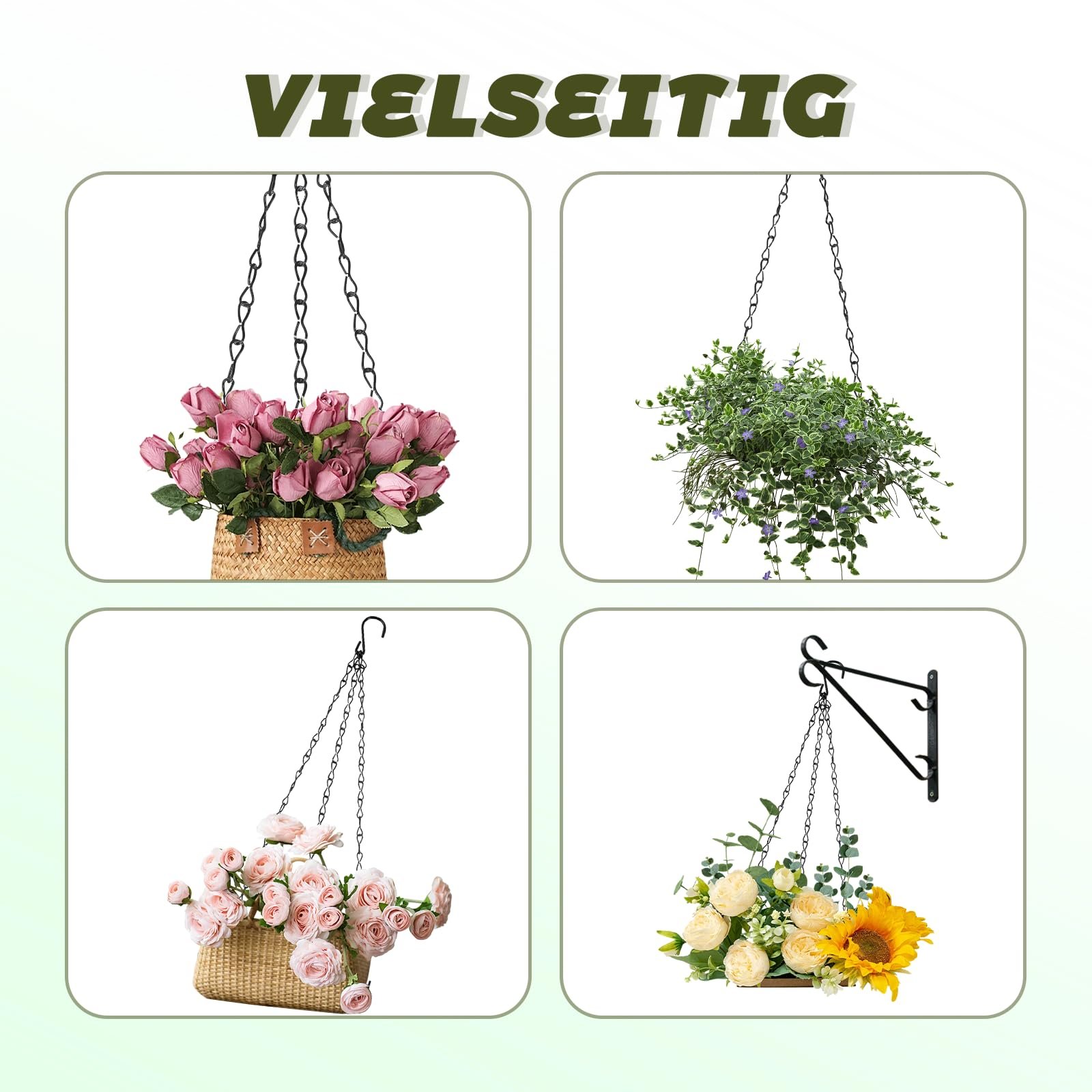 Ланцюжки для підвішування набір з 4 шт. нержавіюча сталь 40 см чорні, фото №4 Ланцюжки для підвішування набір з 4 шт. нержавіюча сталь 40 см чорні, фото №4