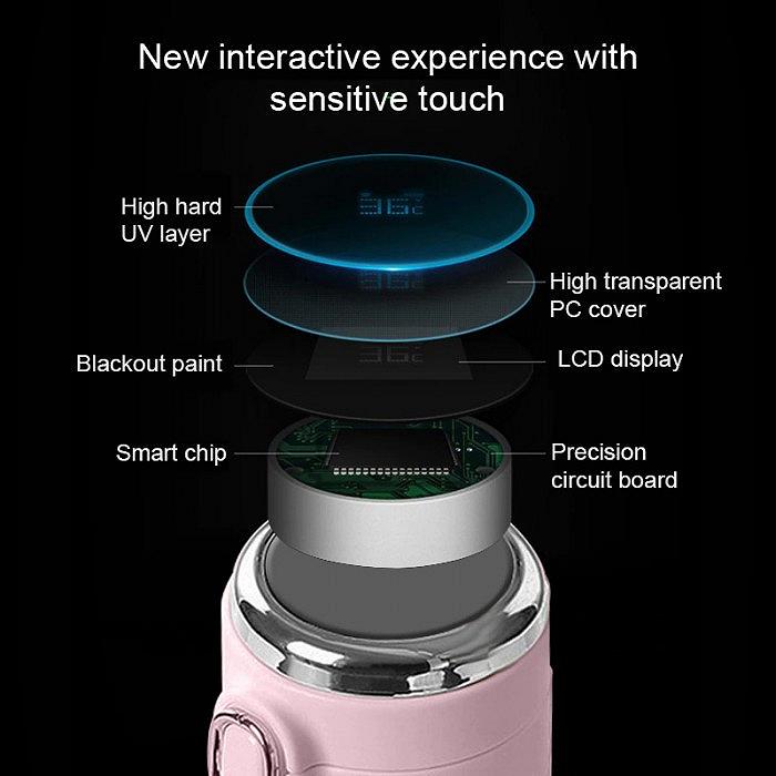 Розумний термос з датчиком температури і дисплеєм Vacuum 420 мл синьою, фото №6 Розумний термос з датчиком температури і дисплеєм Vacuum 420 мл синьою, фото №6