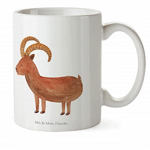 Детская кружка Mr. & Mrs. Panda Знак зодиака Козерог, пластиковая посуда, подарок, дорожная кружка, гороскоп, астрология - Фото 1