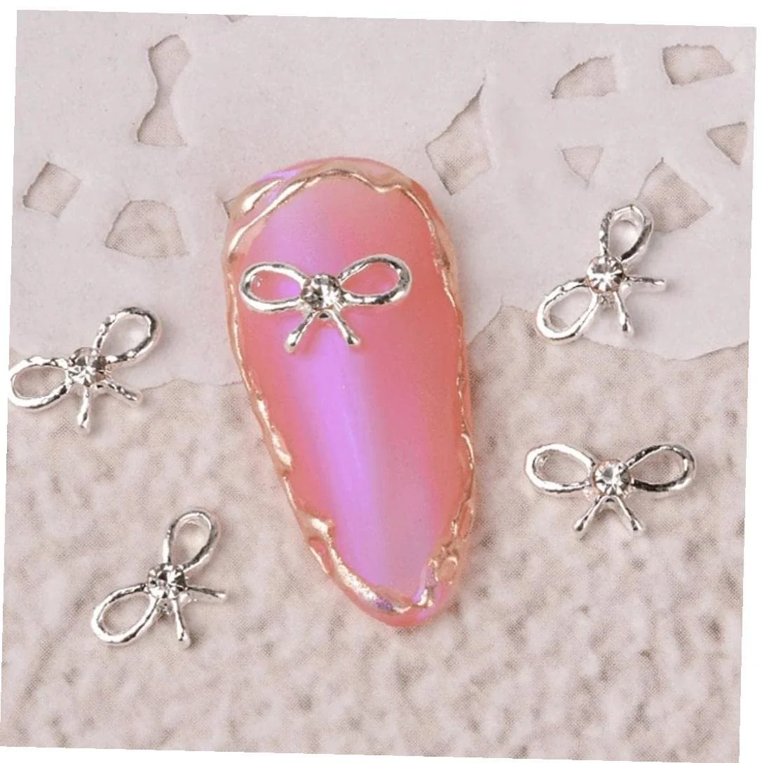 Стразы для ногтей 3D Хрустальный бантик для украшения ногтей, маникюра, DIY, 10 шт, фото №6