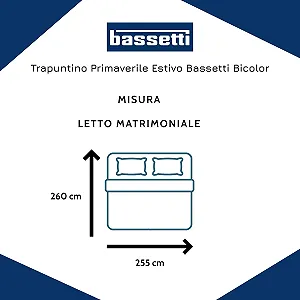 Покривало Bassetti Весна Літо Мікрофібра Однотонна Легка М'яка Стьобана - Фото 1