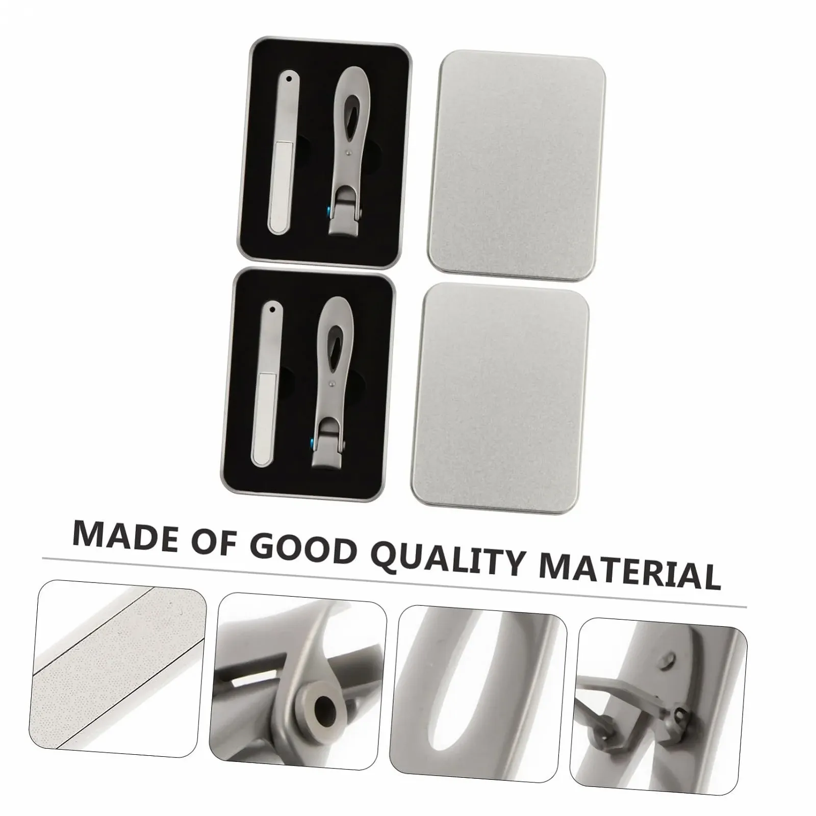 Набор для маникюра Healvian 2 шт. Кусачки для ногтей Пилка для ногтей с коробкой для хранения для путешествий и дома, фото №6 Набор для маникюра Healvian 2 шт. Кусачки для ногтей Пилка для ногтей с коробкой для хранения для путешествий и дома, фото №6