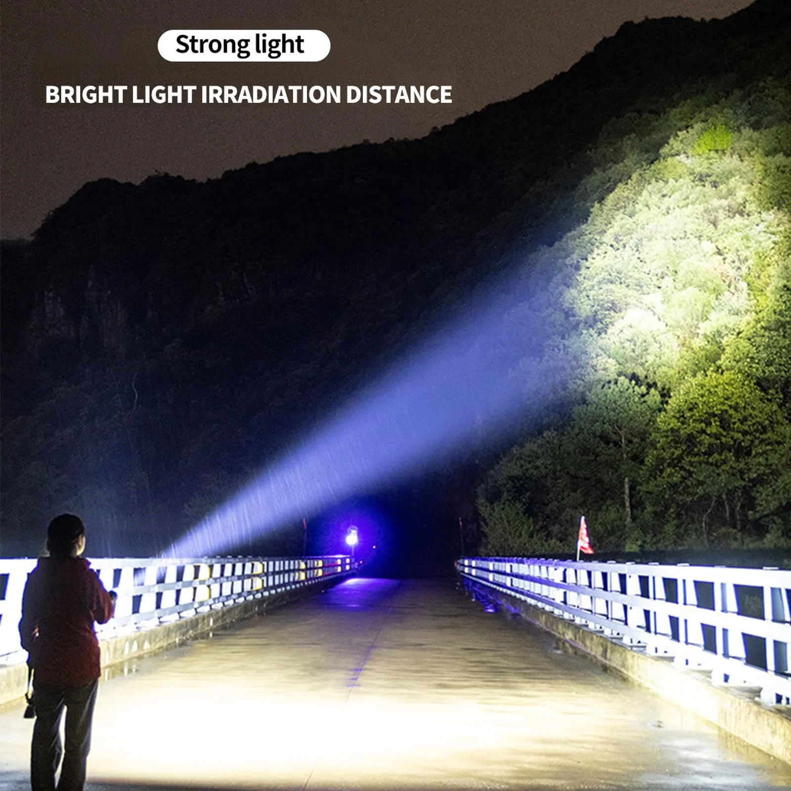 Ліхтар LED надпотужний XHP50 з COB боковою лампою, перезаряджаємий, з зумом, 7 режимів освітлення для кемпінгу/походів/надзвичайних ситуацій, фото №3