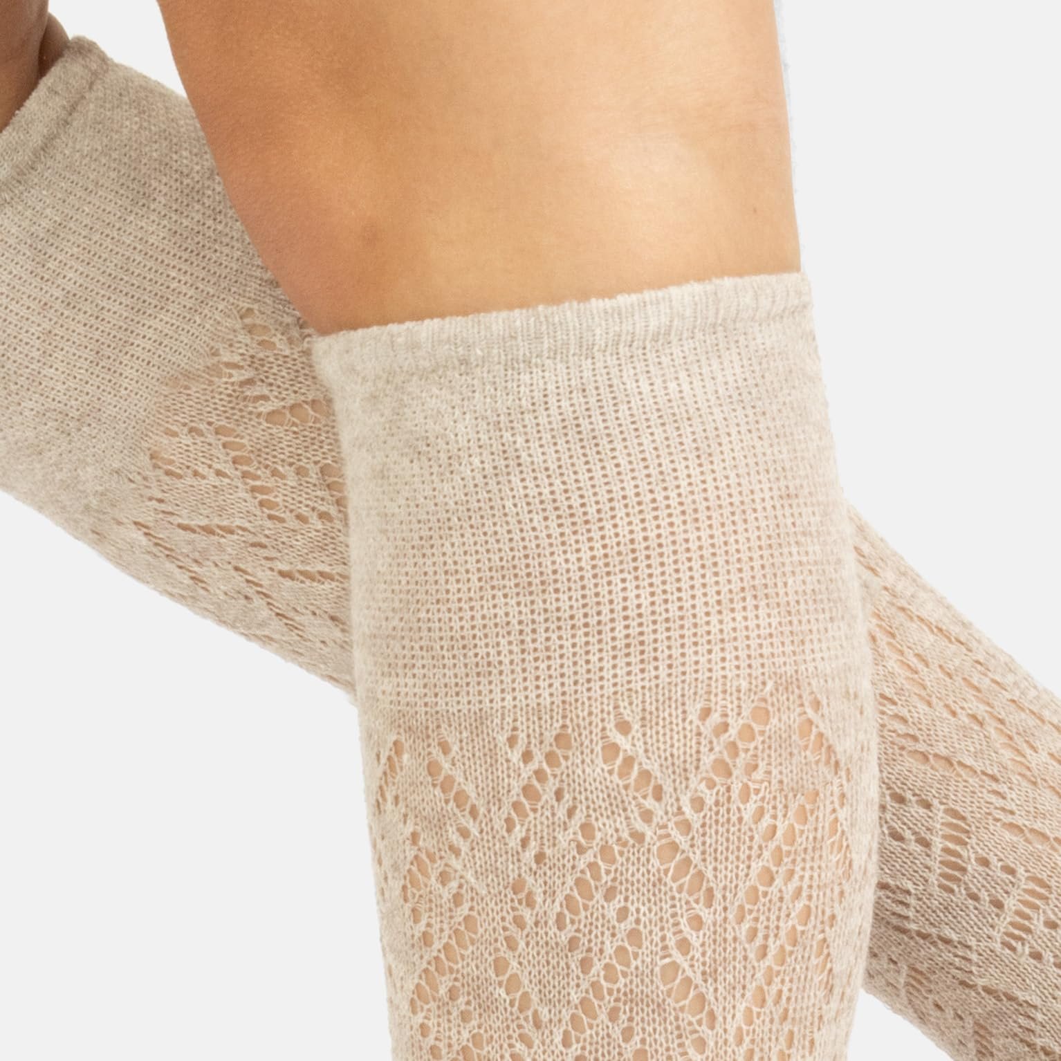 Панчохи Calzitaly В'язані Overknee Костюмні Бавовняні з візерунком, One Size, виробництво Італія, фото №3