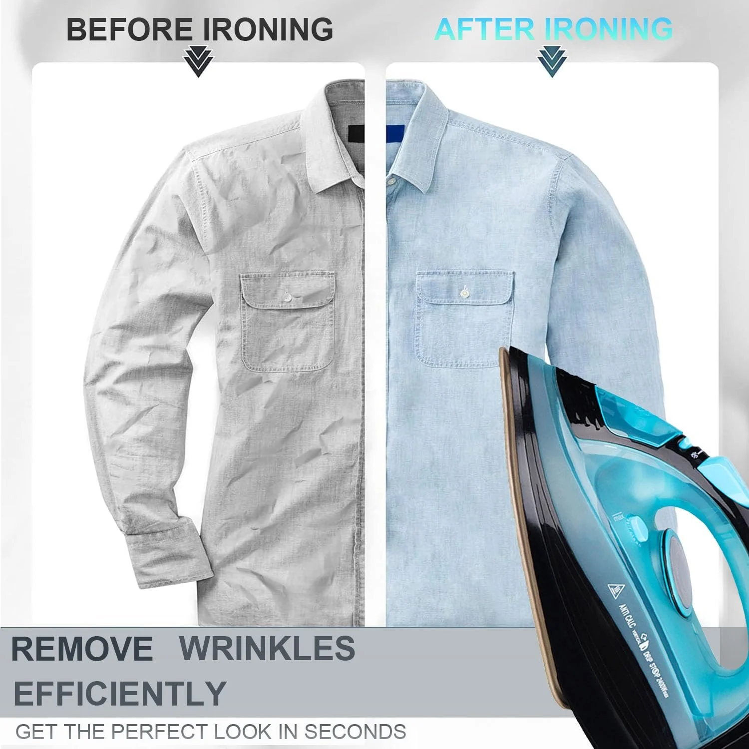 Праска бездротова парова 2400 W з керамічним покриттям та самоочищенням, фото №7