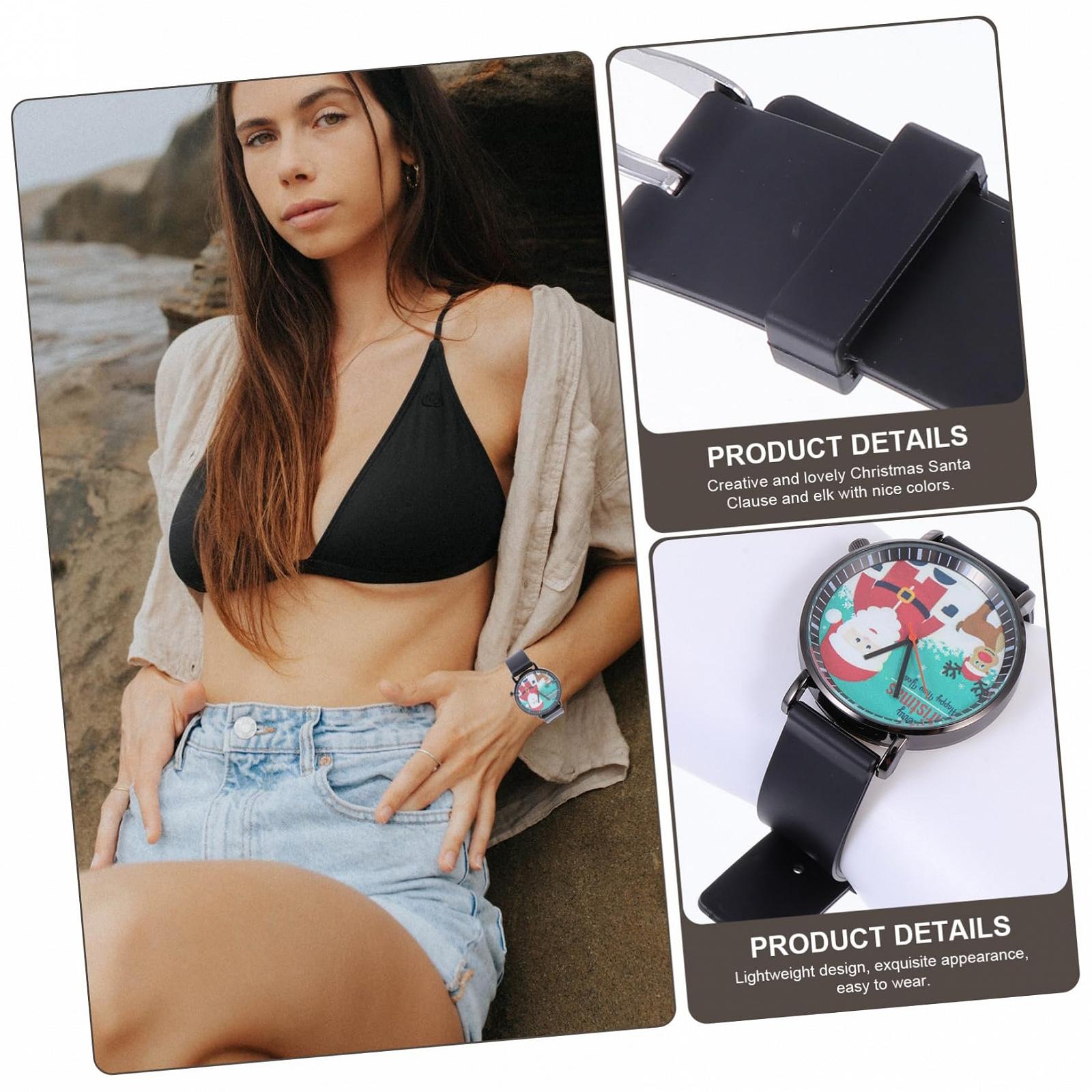 Часы WRITWAA Рождественские Часы Унисекс Часы снеговика Детские Часы из нержавеющей стали Разные цвета Ремешок, фото №4