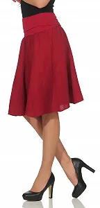 Спідниця лляна Malito жіноча з еластичним поясом проста synthetic.ua - Фото 1