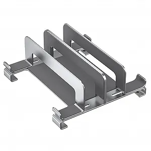 Подставка для ноутбука Вертикальная Регулируемая для стола Док-станция для ноутбука Компактная Серебристая - Фото 1
