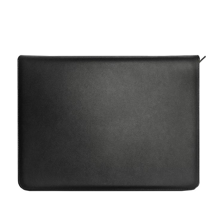 Шкіряна папка А4 на блискавці для документів чорна, фото №5