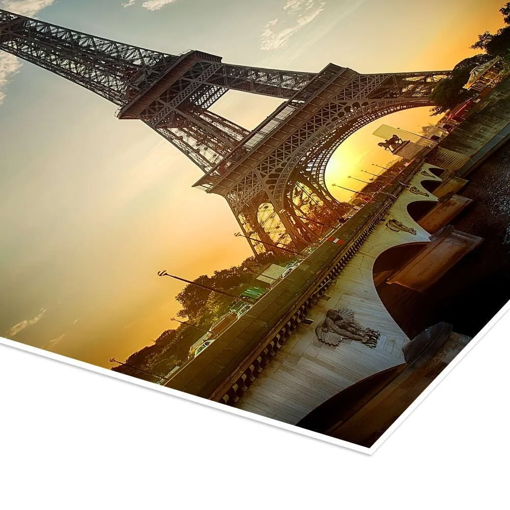 Постер Эйфелева башня и Мост Йена на Сене в Париже 20 x 30 см Синий, фото №3 Постер Эйфелева башня и Мост Йена на Сене в Париже 20 x 30 см Синий, фото №3