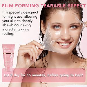 Ночная маска для лица с коллагеном Overnight Collagen Night Wrapping Mask для глубокого и длительного увлажнения, разглаживает и подтягивает кожу в течение ночи synthetic.ua - Фото 1