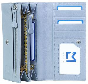 Кошелек Mala Leather Pet Shop Pals Collection RFID Blocking 3648_89, серый, стандартный размер synthetic.ua - Фото 1