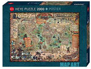 Пазл Heye Art Poster 29847 Pirate with Map of the World 2000 элементов - Фото 1