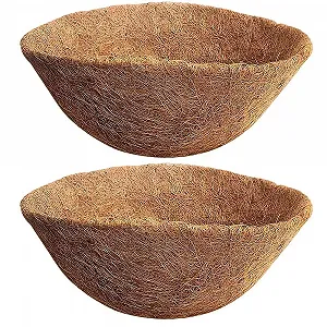 Вкладыши для подвесной корзины 2 шт. 20 см Кокосовое волокно - Фото 1