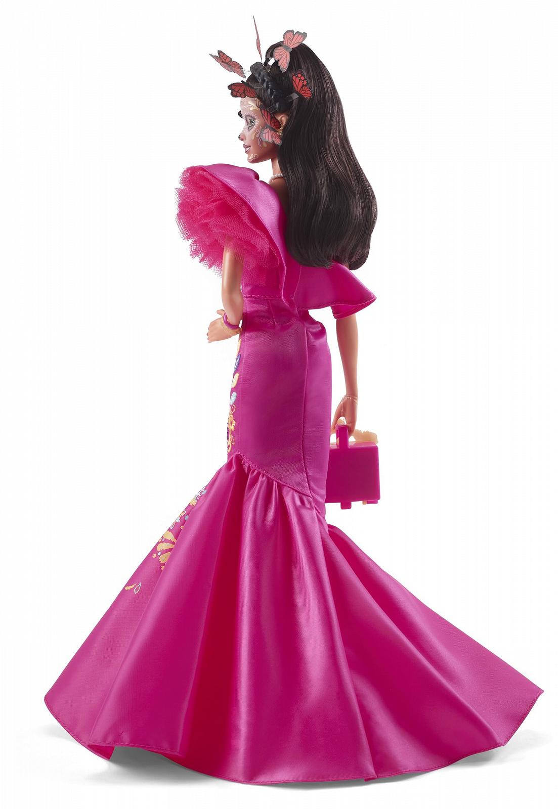 Кукла Barbie Día De Muertos Limited Edition HJX14 с традиционным платьем и украшениями, фото №5