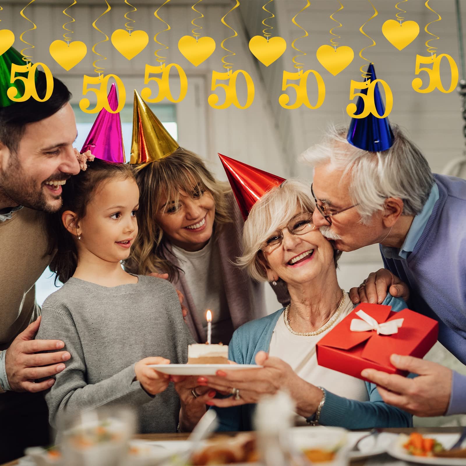 Спіральна прикраса Number 50 Набір 18 шт Золота, фото №6