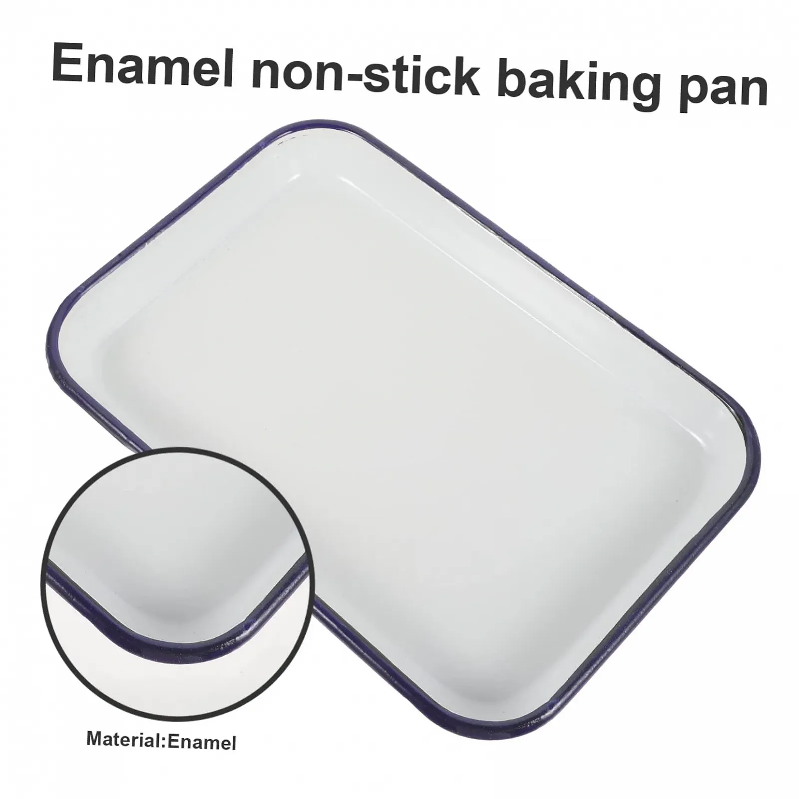 Противень для запекания прямоугольный эмалированный термостойкий, фото №4 Противень для запекания прямоугольный эмалированный термостойкий, фото №4