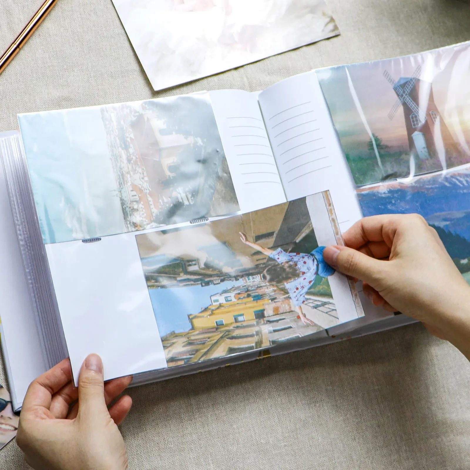 Фотоальбом Glodenmemo с вставными кармашками, 100 страниц, для 200 фотографий формата 10 x 15 см, 22.5 x 22 см (Акварель), фото №3 Фотоальбом Glodenmemo с вставными кармашками, 100 страниц, для 200 фотографий формата 10 x 15 см, 22.5 x 22 см (Акварель), фото №3