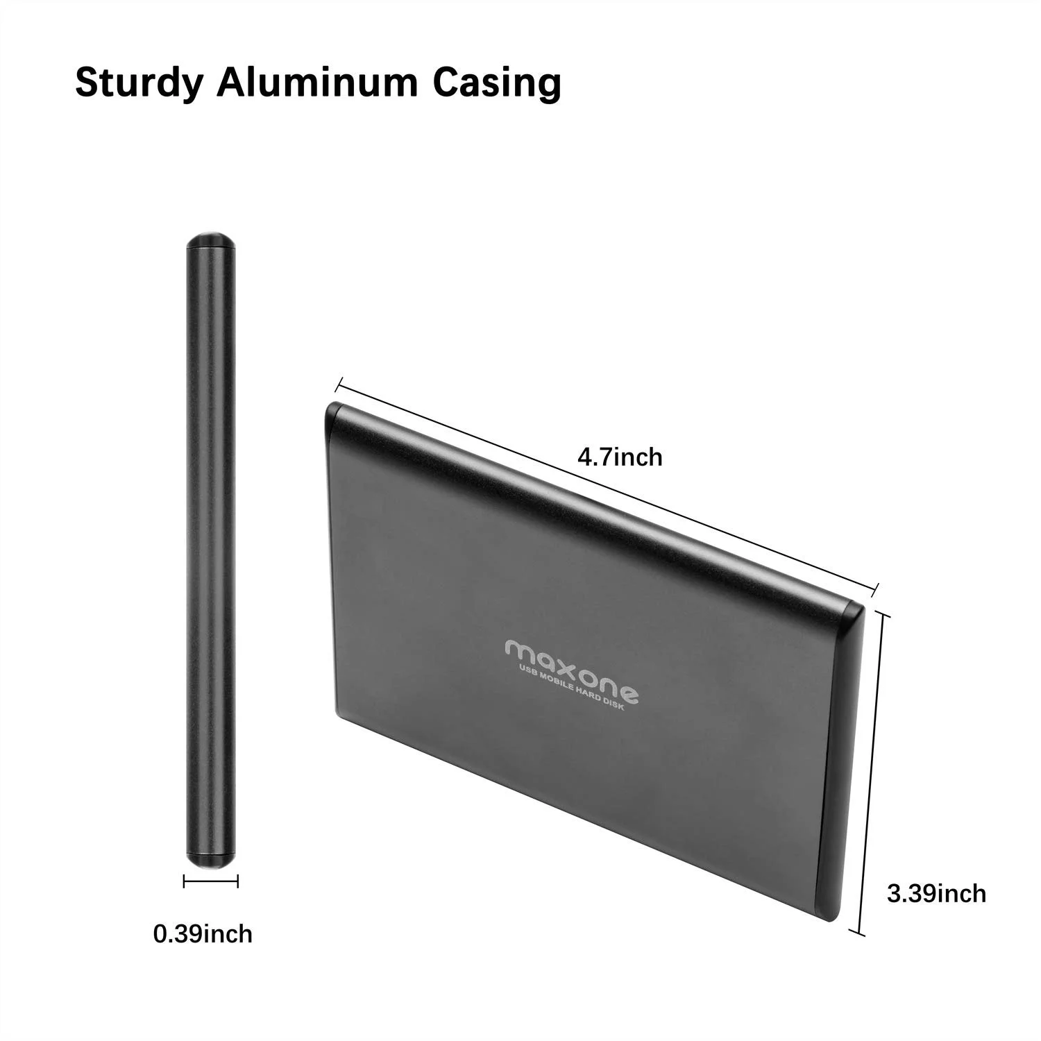 Внешний жесткий диск HDD 160 GB 2.5” USB 3.0 Grey, фото №2