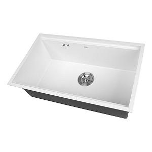 Біла мийка на кухню під стільницю 1 мм з нержавійки Nett NW-7042 synthetic.ua - Фото 1