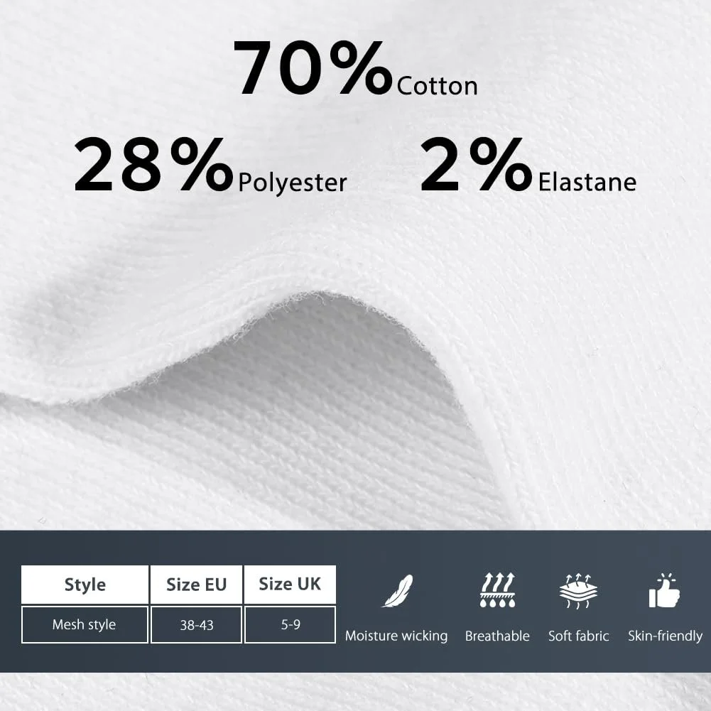 Шкарпетки-слідки Чоловічі та Жіночі C-8pc Білий, фото №2 Шкарпетки-слідки Чоловічі та Жіночі C-8pc Білий, фото №2