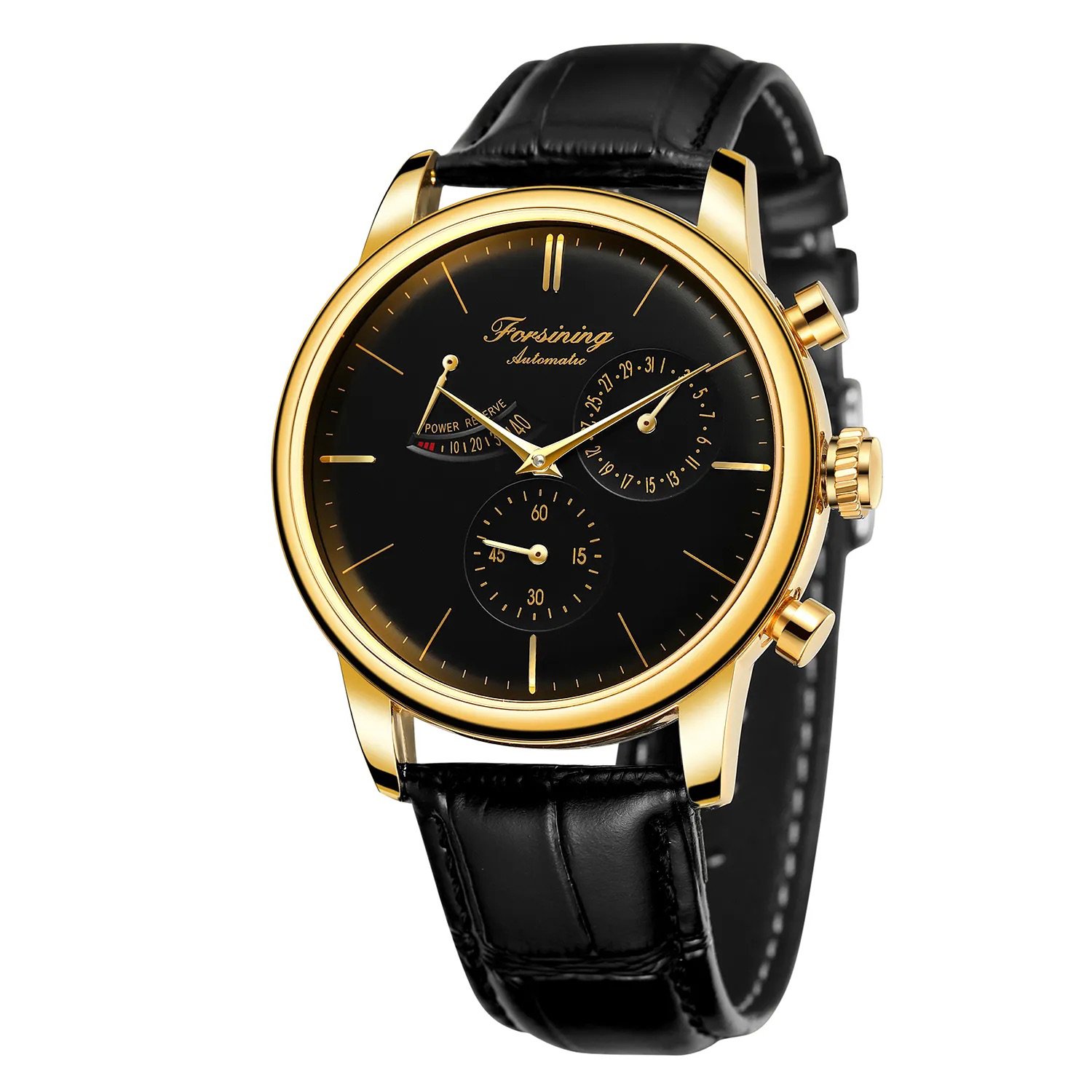 Годинник Forsining 6916 Gold-Black, фото №1