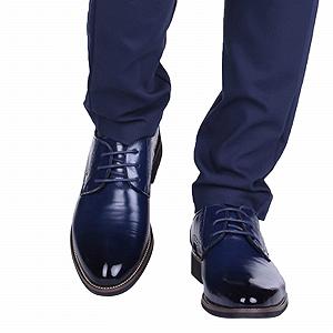 Туфли мужские Yowablo Classic Style Slip On из искусственной кожи на низкой резиновой подошве и блочном каблуке synthetic.ua - Фото 1