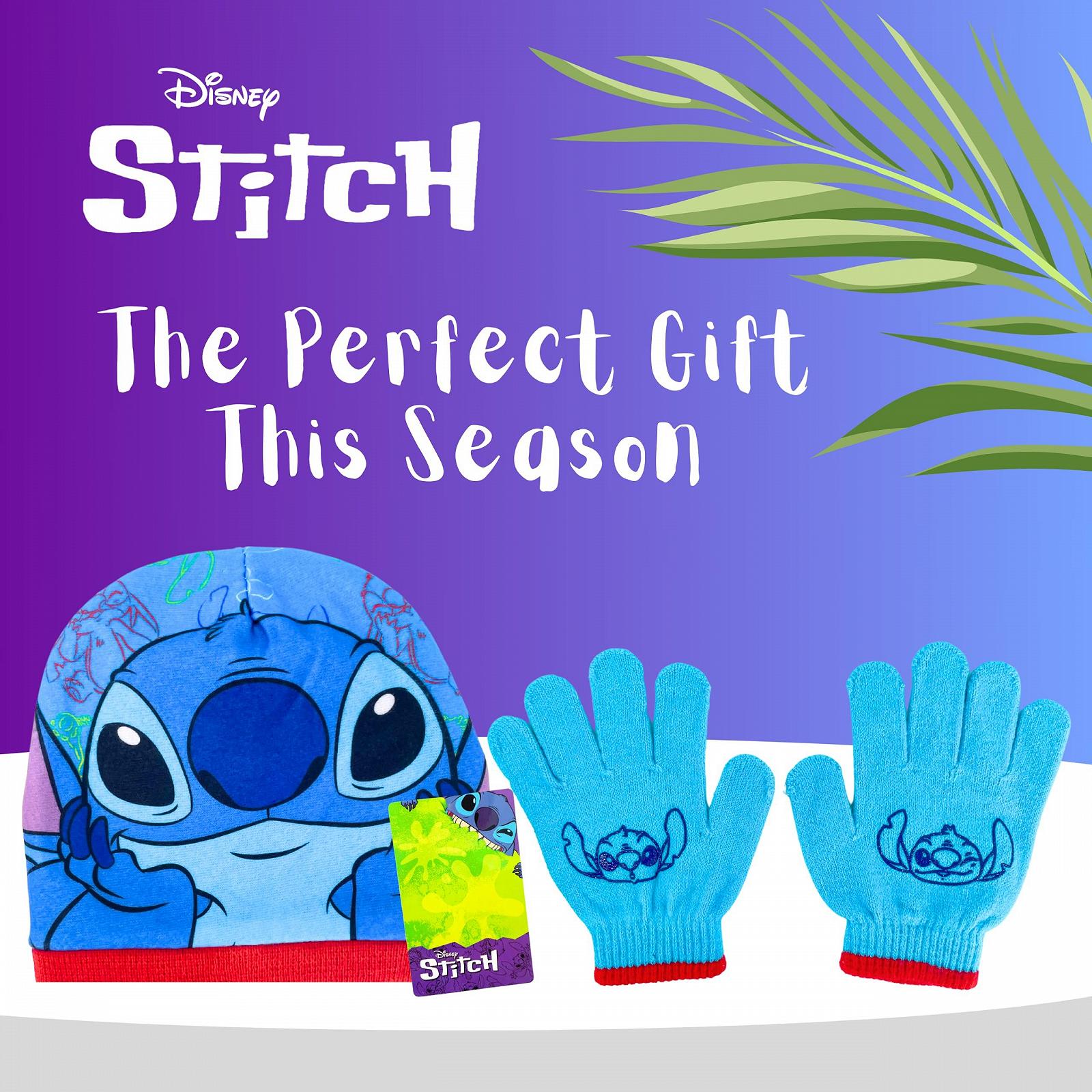 Зимний комплект для девочек Шапка и перчатки Stitch Disney Дизайн Stitch, разноцветный, фото №5 Зимний комплект для девочек Шапка и перчатки Stitch Disney Дизайн Stitch, разноцветный, фото №5