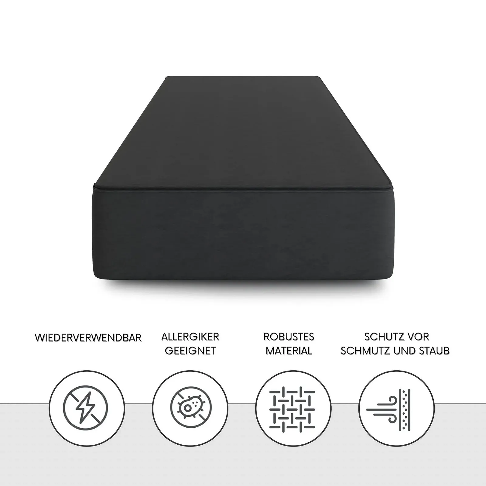 Сумка для матраса MSS e.K. 100 x 200 x 26 см, сумка для хранения матрасов с молнией и ручками для переноски, защитный, полипропилен, фото №4