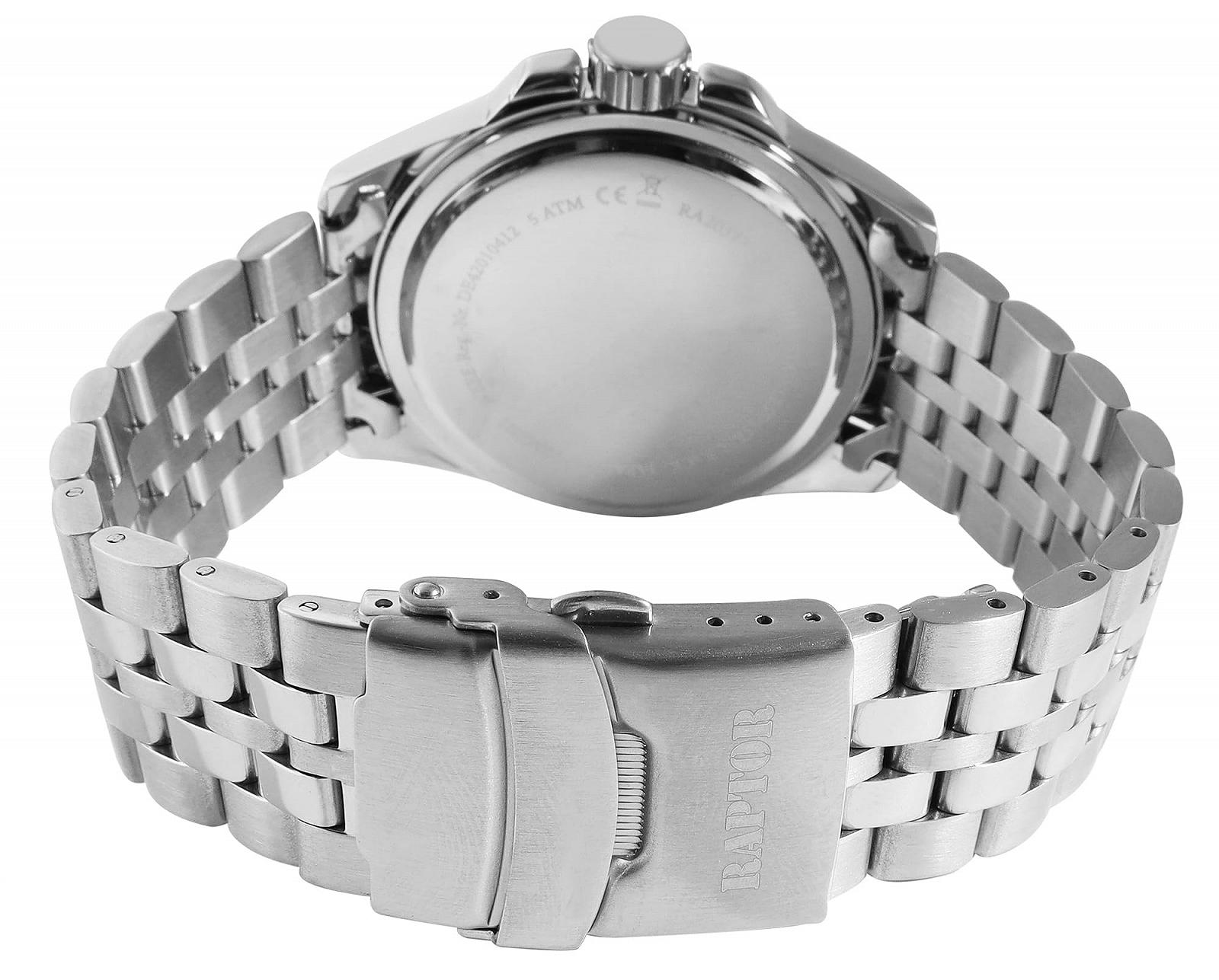 Часы Raptor Elarian Мужские Нержавеющая сталь Раскладная застежка Дата Аналоговые Кварцевые Подарок, фото №4