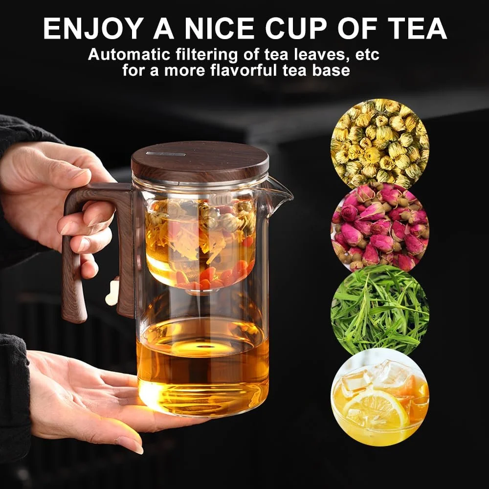 Чайник-заварник скляний Magic Glass Enchanti 720 мл прозорий, фото №3