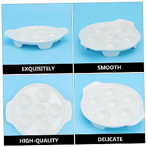 Форма для запекания улиток керамическая на 6 отверстий белая 1 шт. synthetic.ua - Фото 1