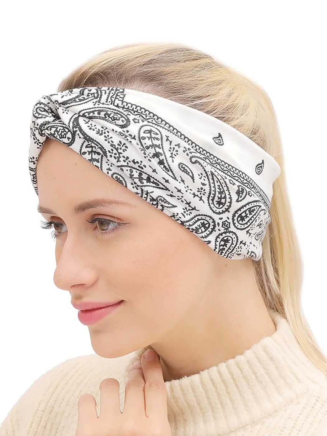 Пов'язка на голову IYOU Cross Boho Чорний, фото №6 Пов'язка на голову IYOU Cross Boho Чорний, фото №6