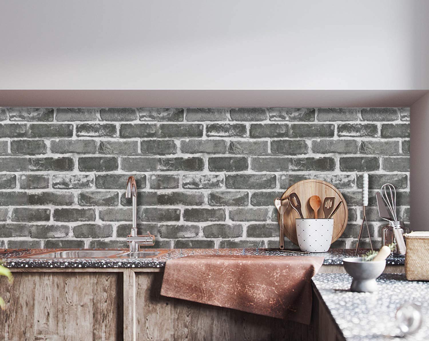 Обои самоклеящиеся CiCiwind 42 см x 10 м Виниловые Серый камень, фото №2 Обои самоклеящиеся CiCiwind 42 см x 10 м Виниловые Серый камень, фото №2