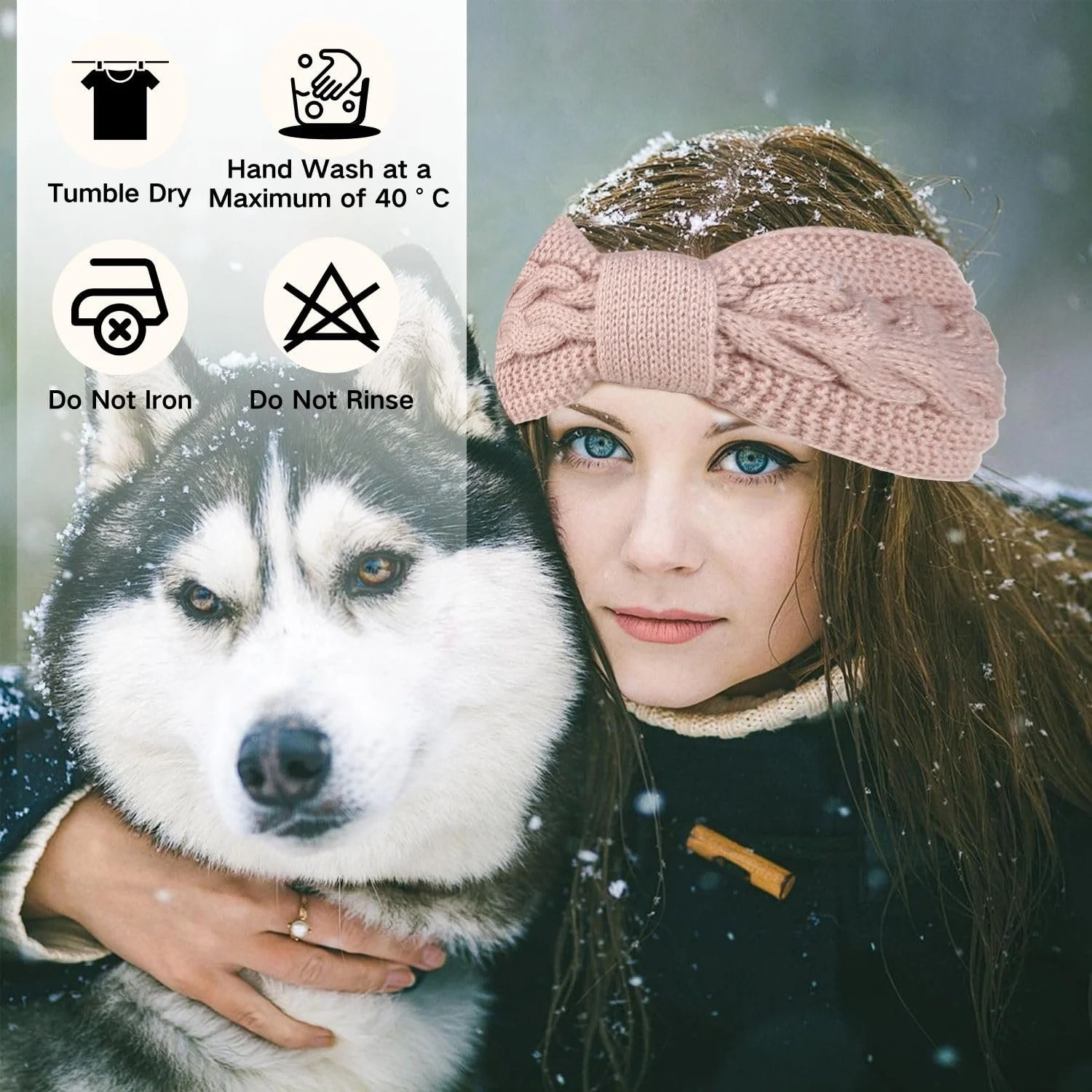 Набір жіночих зимових пов'язок на голову, фото №7 Набір жіночих зимових пов'язок на голову, фото №7