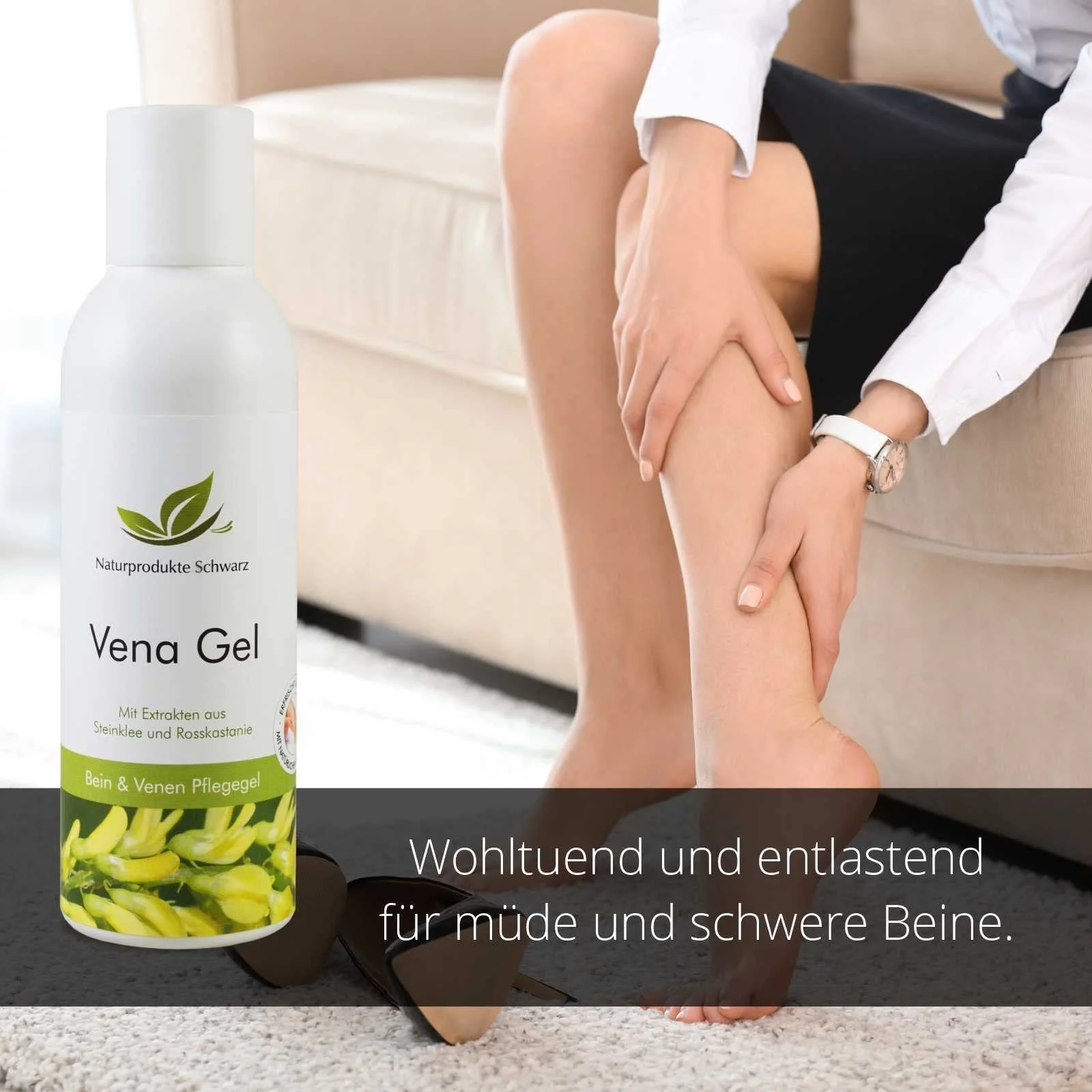 Гель для ног Naturprodukte Schwarz Vena Leg & Vein Angel с донником и конским каштаном, 150 мл, фото №5