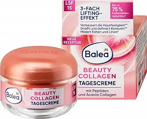 Набір для догляду Balea Beauty Collagen Денний крем SPF15 50 мл + Гель для душу Positive Mind 300 мл - Фото 1