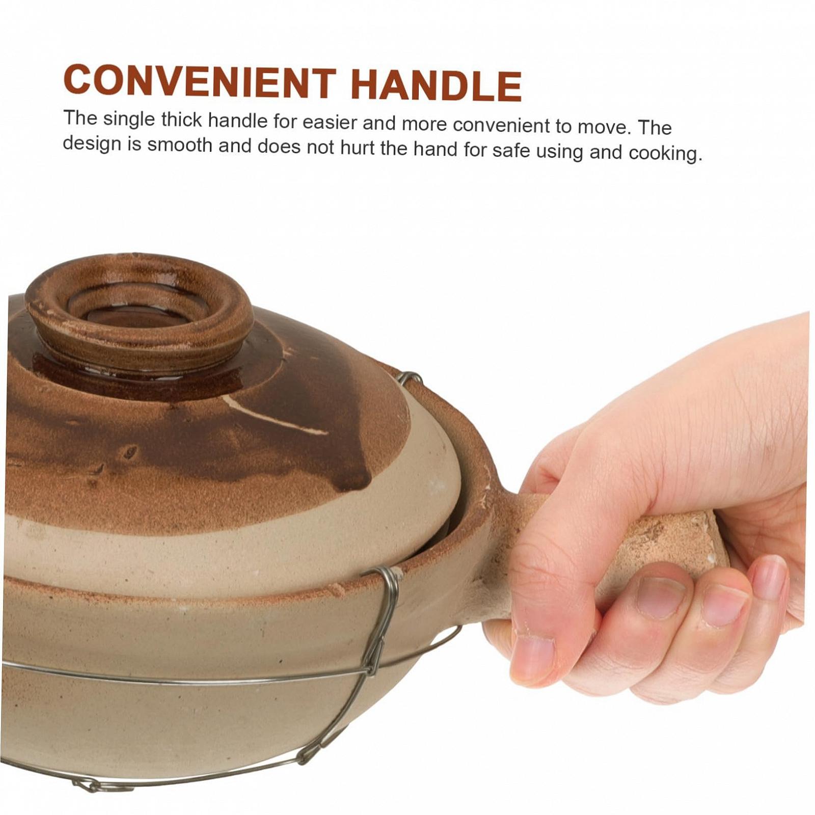 Горщик для приготування Cabilock Глиняний з ручкою Термостійкий, фото №3