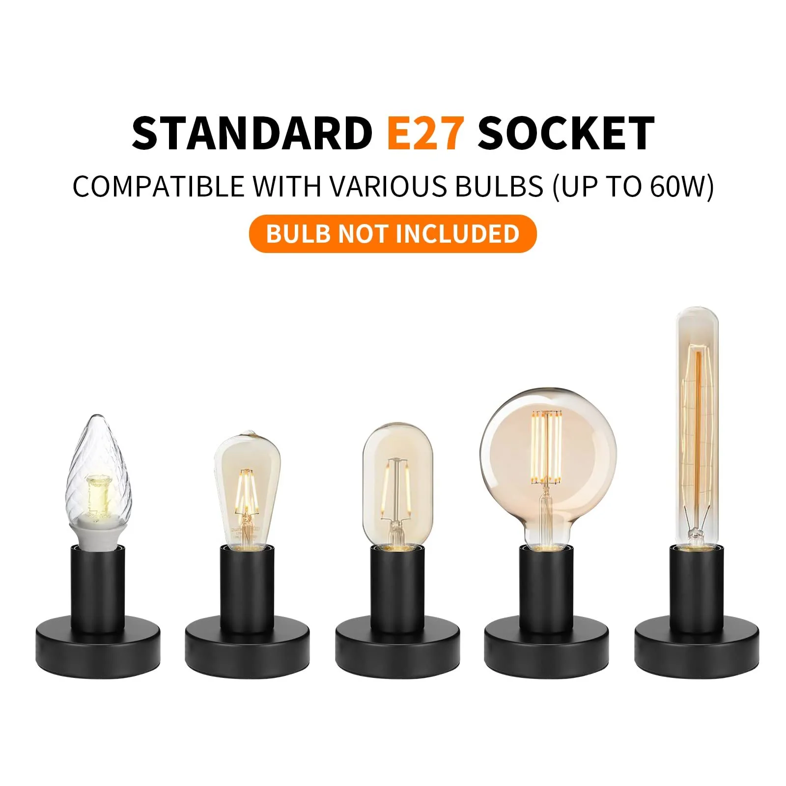 Настільна лампа набір з 2 шт. E27 макс. 40 Вт чорний, фото №2