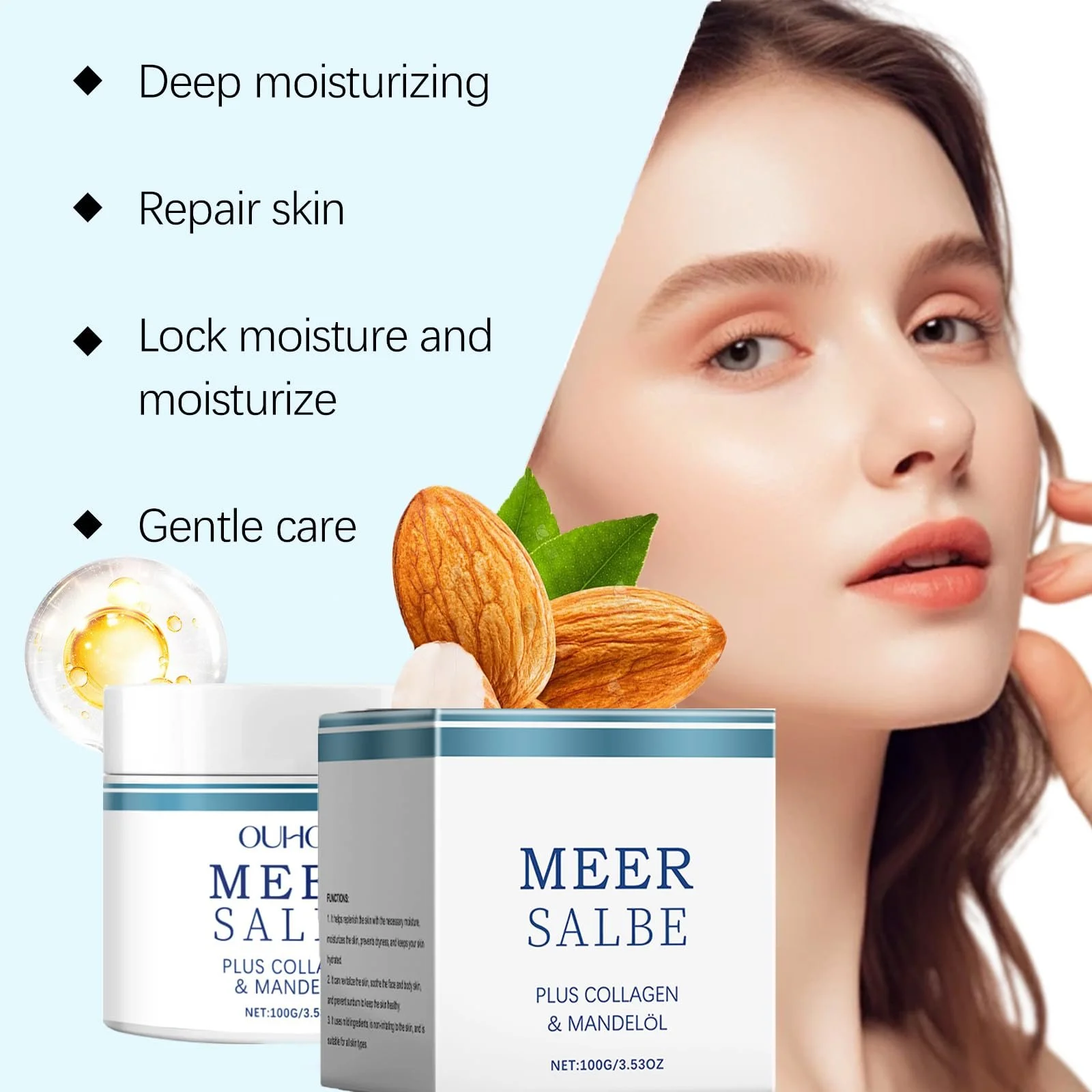 Крем для рук та нігтів Sea Ointment Plus Зволожуючий для обличчя та тіла 100 г, фото №4