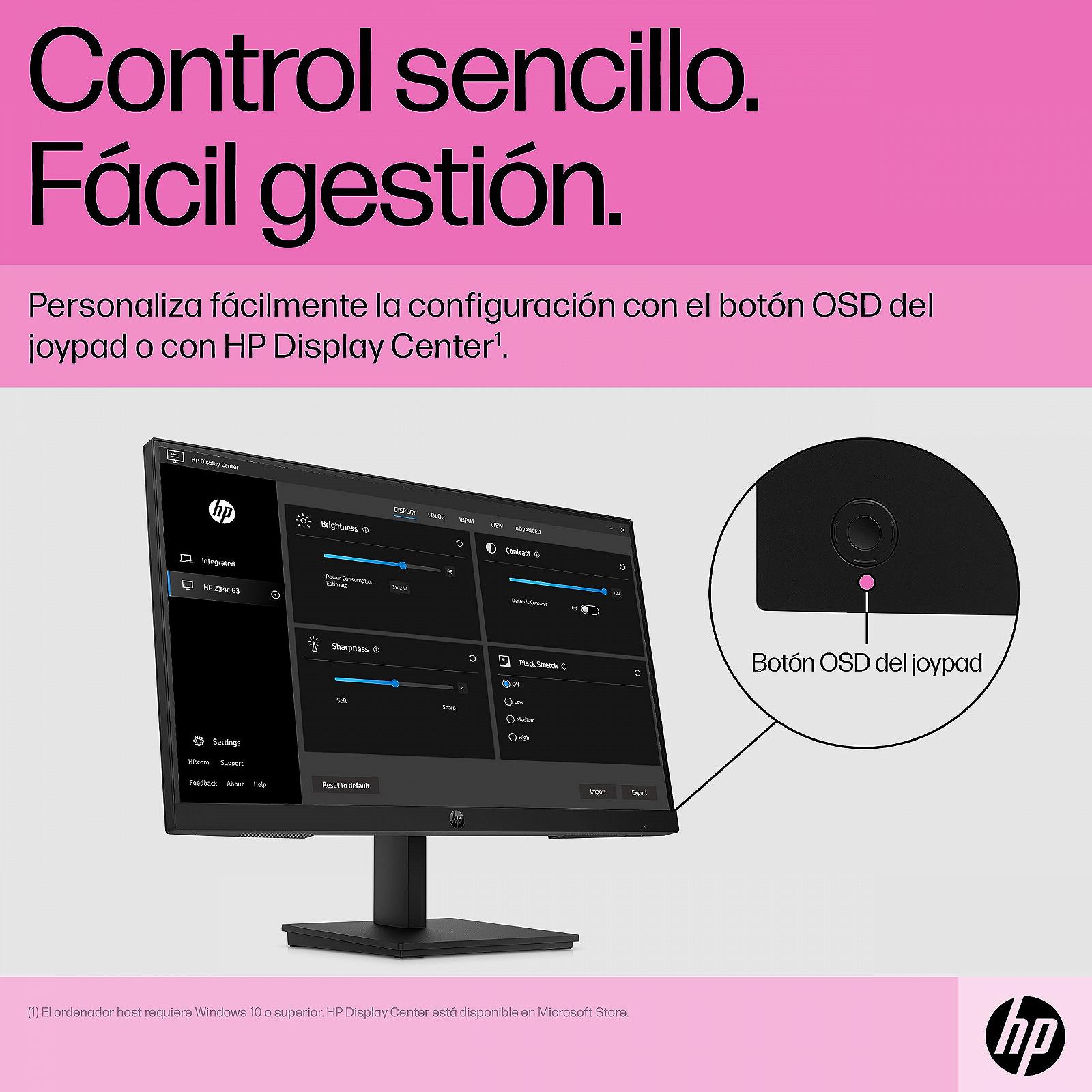 Монітор HP P22 G5 54,61см 21,5 дюймів FHD IPS 1920x1080 16:9 1000:1 250кд/м2 5мс DP HDMI VGA Чорний, фото №7