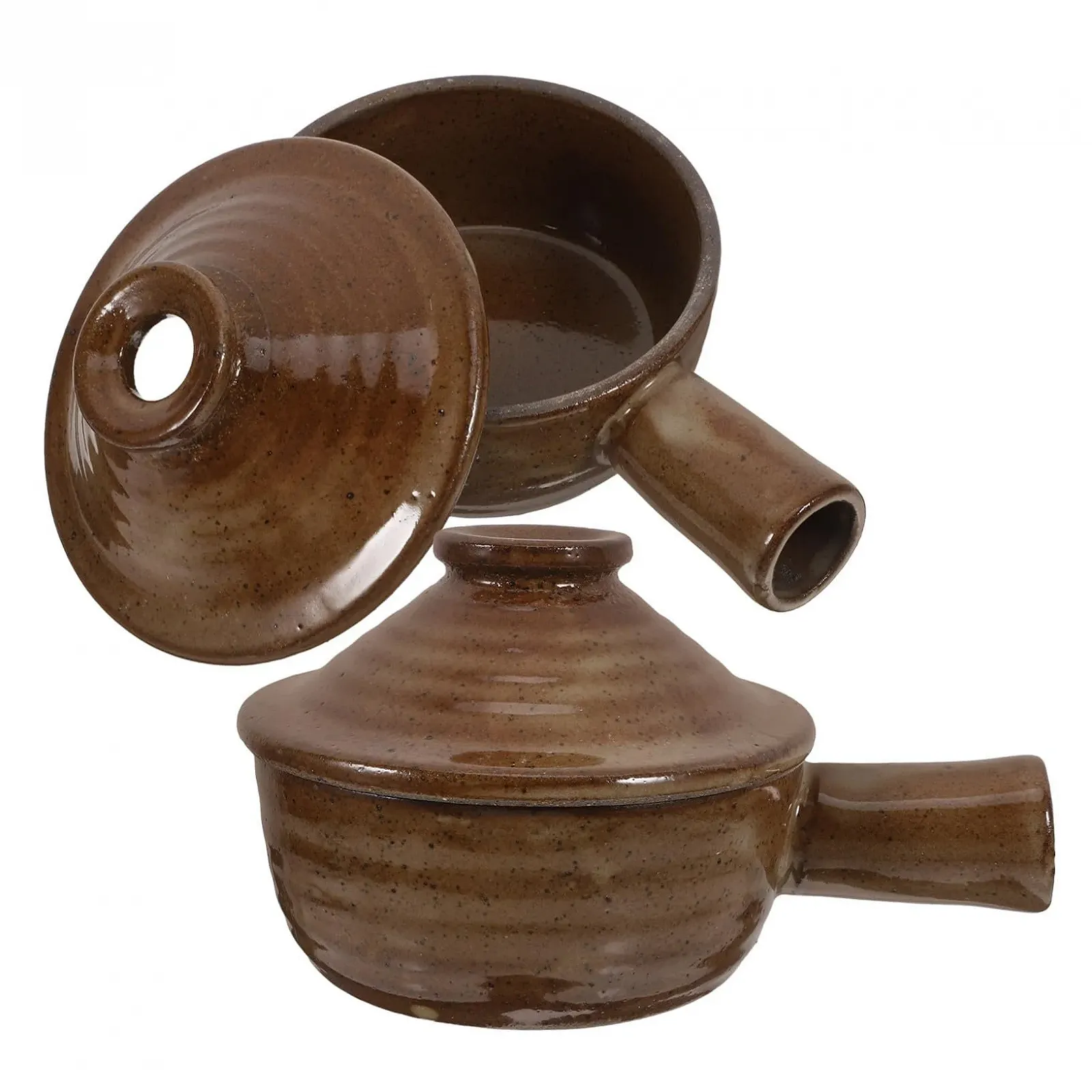 Набір ковшів керамічних VALICLUD 2 шт. з кришками для мікрохвильової печі, фото №1