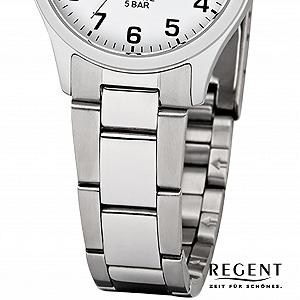 Женские аналоговые часы Regent 12221021, серебристый / белый, браслет synthetic.ua - Фото 1