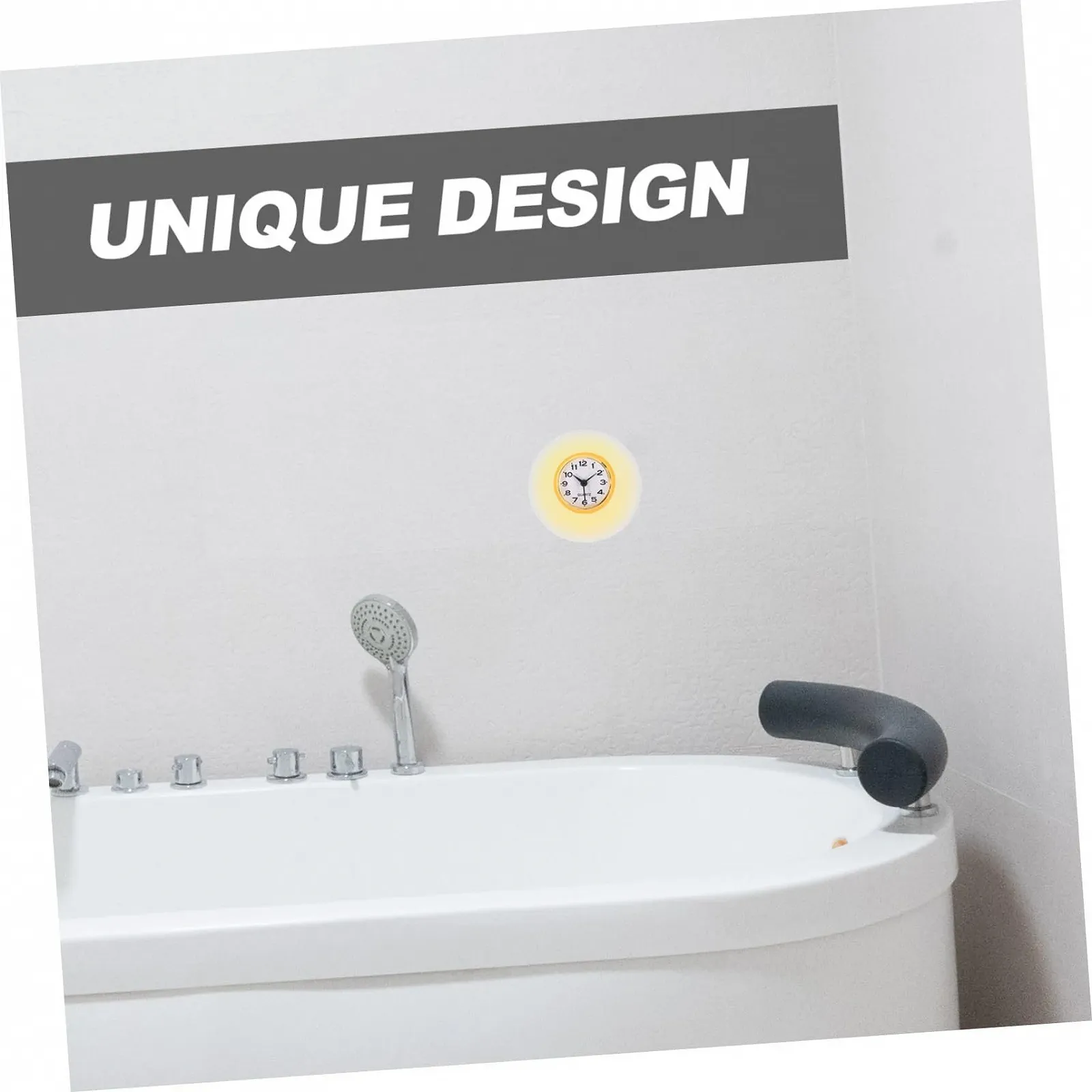 Годинник настінний MUCKLILY для ванної кімнати з присоскою, маленький для душу, фото №6 Годинник настінний MUCKLILY для ванної кімнати з присоскою, маленький для душу, фото №6