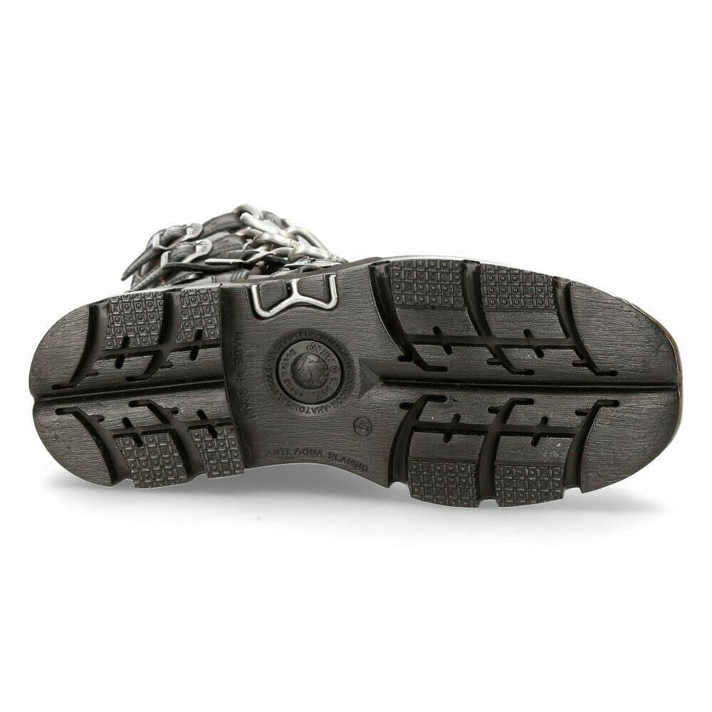 Черевики New Rock 727-S1 Шкіряні Металік Чорний, фото №7